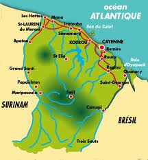 Carte de la Guyane