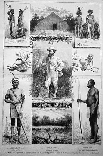 Gravure ancienne représentant Jules Crevaux
