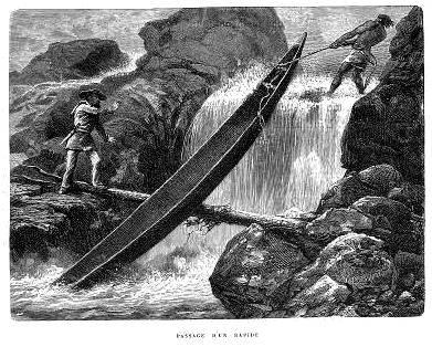 Passage d'un rapide (gravure)